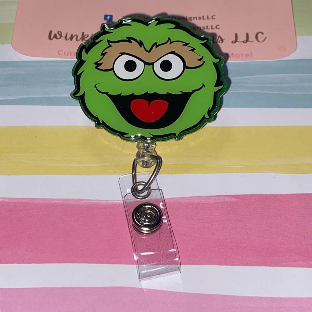Oscar The Grouch Sesame Street Badge Reel